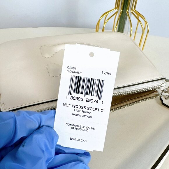 Coach Nolita 19 CR364-Chalk/Silver Convertible Shoulder Bag / Wristlet - Picture 7 of 7